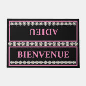 ウェルカムフランスのフェアウェルビーエンベニューadieu ドアマット (正面)