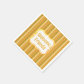 ウェルカムフレンズイエローオレンジグリーン紙 スタンダードカクテルナプキン (角)