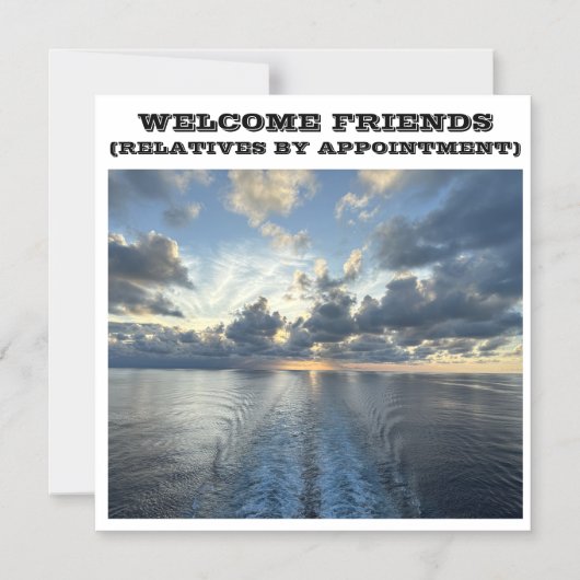 ウェルカムフレンズクルーズ船ドアマグネット マグネット招待状 (正面)