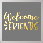 ウェルカムフレンズゴールドフォイル 箔ポスター (正面)