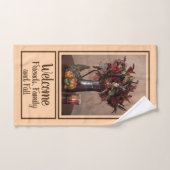 ウェルカムフレンズ，家族と秋/秋 バスタオルセット (ハンドタオル)