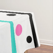 ウェルカムフレンドターコイズ水玉模様 テーブルクロス (インサイチュ)