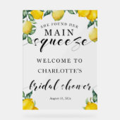 ウェルカムブライダルシャワーのメイン絞りアクリルサイン アクリルサイン (正面)