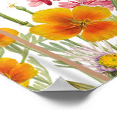 ウェルカムブライダルシャワーカラフルワイルドフラワーカントリー ポスター (角)