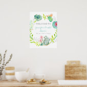 ウェルカムブライダルシャワーデザートカボスウォータカラー ポスター (キッチン)