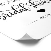 ウェルカムブライダルシャワーハートウェルカムサイン ポスター (角)