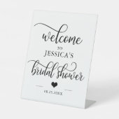 ウェルカムブライダルシャワーハートウェルカムサイン 台座サイン (正面)