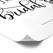 ウェルカムブライダルシャワーフローラピンクのウェルカムサイン ポスター (角)