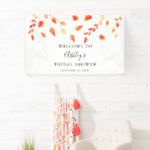 ウェルカムブライダルシャワー秋紅葉葉 横断幕 (インサイチュ)