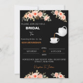 ウェルカムブライダルティーパーティーお茶シャワー装飾 招待状 (正面)