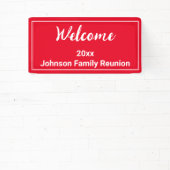 ウェルカムブライト赤と白ネームファミリー懇親会 横断幕 (インサイチュ)