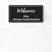 ウェルカムブラックアンドホワイトネームファミリー懇親会 横断幕 (インサイチュ)