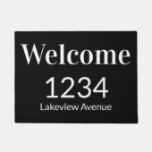 ウェルカムブラックハウスとホワイトハウスの番号住所 ドアマット (正面)