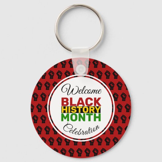 ウェルカムブラックヒストリ月 キーホルダー (正面)