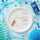 ウェルカムブランチとバブリーブライダルシャワー9"ラウンド ペーパープレート (パーティー)