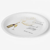 ウェルカムブランチとバブリーブライダルシャワー9"ラウンド ペーパープレート (アングル)