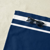 ウェルカムブルーいかり航海のセーリングボートDIY名 ビーチタオル (インサイチュ)