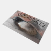 ウェルカムブルーアイドシャメッセンキットアンダーブランケット ドアマット (アングル)