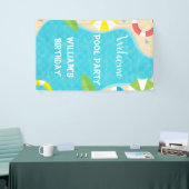 ウェルカムプールパーティー誕生日バナー 横断幕 (トレードショー)