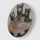 ウェルカムベア ラージ壁時計 (傾斜)