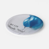 ウェルカムベイビーボーイ シャワー ペーパー プレート ほとんど待つことができない (アングル)