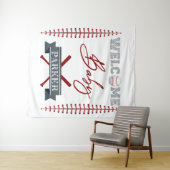 ウェルカムベイビー パーソナライズドベイビーシャワー タペストリー (インサイチュ(横))