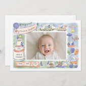 ウェルカムベビーお祝い | アナウンスカード 案内状 (正面/裏面)