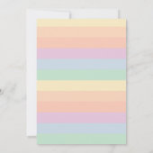 ウェルカムベビーエレガントパステルレインボーフォト誕生 案内状 (裏面)