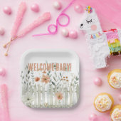 ウェルカムベビーカントリーファームフローラ紙プレート ペーパープレート (パーティー)