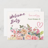 ウェルカムベビーカード(ベビーギフト) ポストカード (正面/裏面)