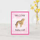 ウェルカムベビーガールカード カード (黄色い花)