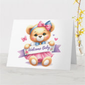ウェルカムベビーガールカード カード (黄色い花)