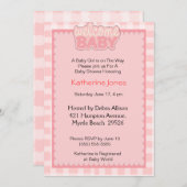 ウェルカムベビーガールシャワー招待状 招待状 (正面/裏面)