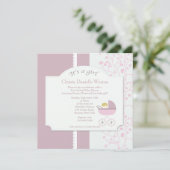 ウェルカムベビーガールシャワー招待状 招待状 (スタンド正面)