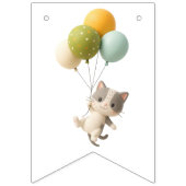 ウェルカムベビーガール子猫 バンティングフラッグ (第1の旗)