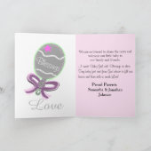 ウェルカムベビーガール誕生統計フォトカード 案内状 (内部)