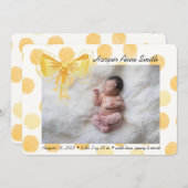 ウェルカムベビーガール 案内状 (正面/裏面)