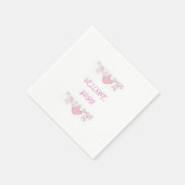 ウェルカムベビークローザライン – ナプキンス – ベビーガール スタンダードカクテルナプキン (角)