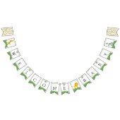 ウェルカムベビーサファリベイビーシャワーかわいいかわいいデコール バンティングフラッグ (全)