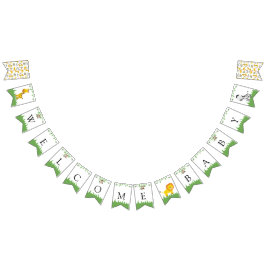 ウェルカムベビーサファリベイビーシャワーかわいいかわいいデコール バンティングフラッグ