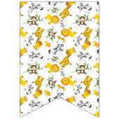 ウェルカムベビーサファリベイビーシャワーかわいいかわいいデコール バンティングフラッグ (第1の旗)