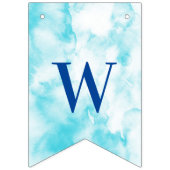 ウェルカムベビーシャワーブルーウォーター色 バンティングフラッグ (第3の旗)