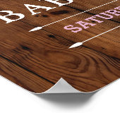 ウェルカムベビーシャワーポスターサインビールブルーイングウッド ポスター (角)