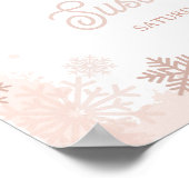 ウェルカムベビーシャワーポスターニュートラル雪冬 ポスター (角)