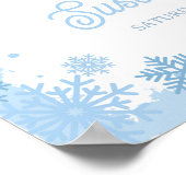 ウェルカムベビーシャワーポスターブルーボーイズ雪冬 ポスター (角)