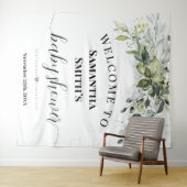 ウェルカムベビーシャワーユーカリグリーン タペストリー (インサイチュ(横))