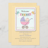 ウェルカムベビーシャワー招待状 招待状 (正面/裏面)