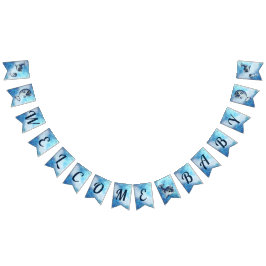 ウェルカムベビーナールシャワーバナー バンティングフラッグ