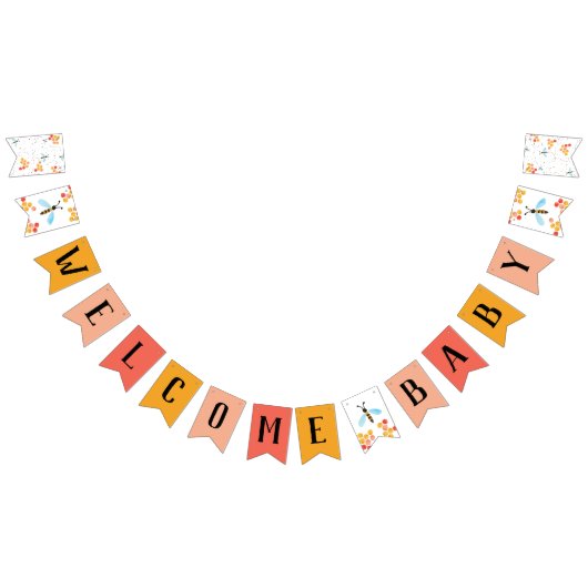 ウェルカムベビービーベビーシャワーバンティングバナー バンティングフラッグ (全)