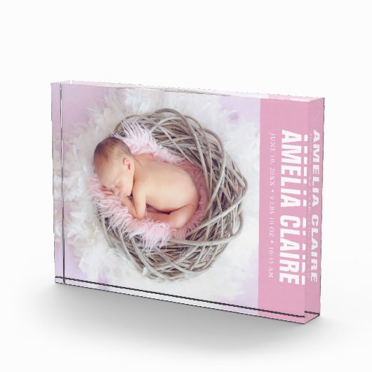 ウェルカムベビーピンク フォトブロック (右)